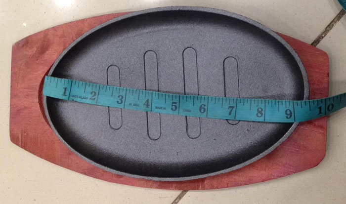 Sizzling Plate Set Oval 9 Inch