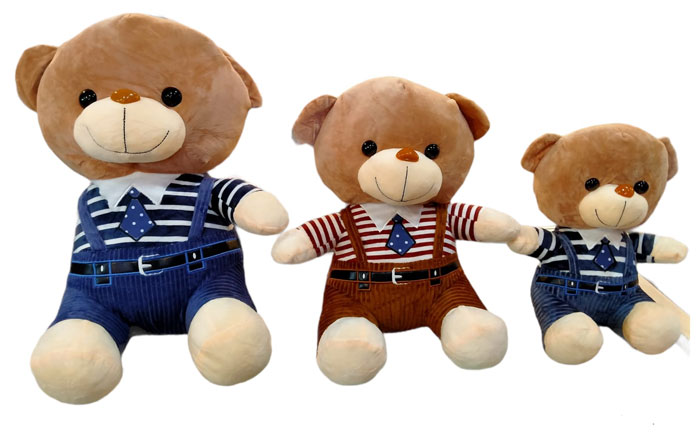 Teddy Bear Tie Looking Smart Plush Soft Toy 1-Pcs 30-Cm