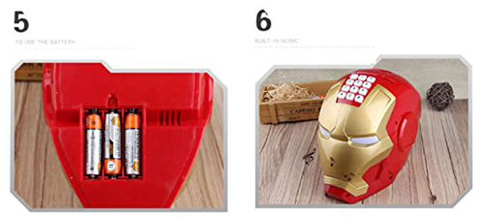 The Avenger Iron Man Piggy Bank Helmet Model Coin Saving Money Box