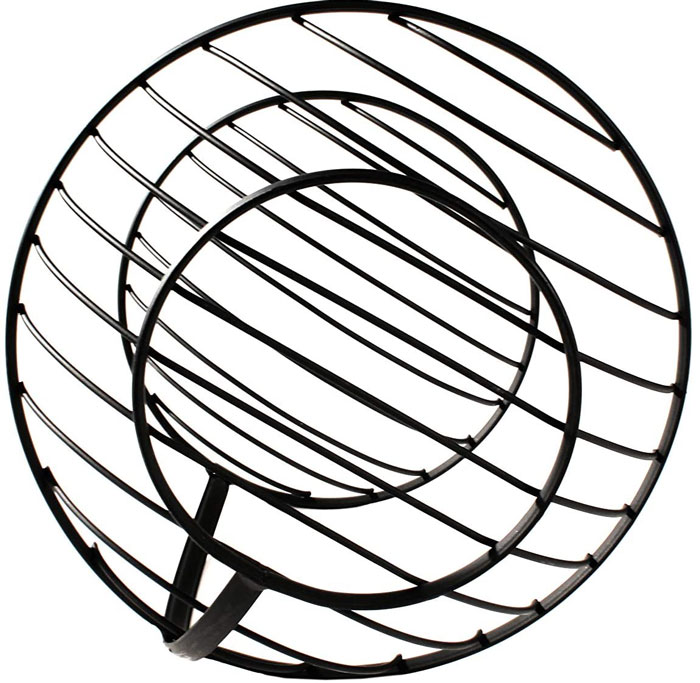  2-Tier Server Fruit Basket Bowls Black