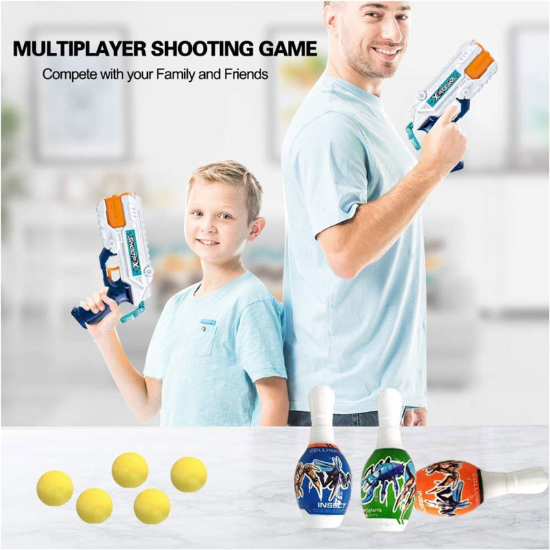 2 In 1 Water Gun With Soft Foam Bullet And Pins
