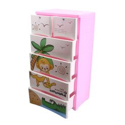 4+2 Drawers Blue/White Crocodile 2651