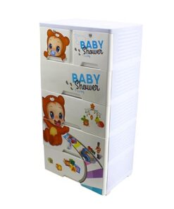 4+2 DRAWERS BLUE/WHITE BABY SHOWER 2652