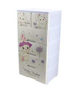 4+2 DRAWERS BLUE/WHITE HELLO RABBIT 2654