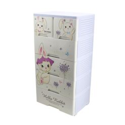 4+2 Drawers Blue/White Hello Rabbit 2654