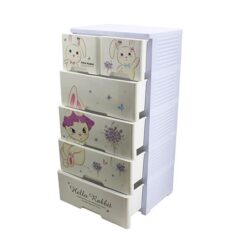 4+2 Drawers Blue/White Hello Rabbit 2654