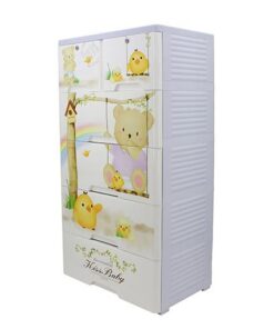 4+2 DRAWERS BLUE/WHITE KISS BABY 2658