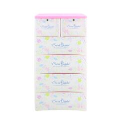 4+2 Drawers Blue/White Secret Garden 2255