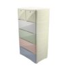 4+2 Drawers Blue/White Plain Multi 5856