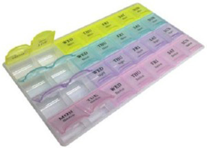28 Compartments 7 Day Pill Medicine Box Organizer