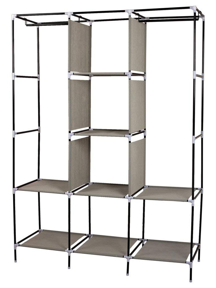 3 Door Fancy &Amp; Portable Wardrobe Storage Organizer - 88130