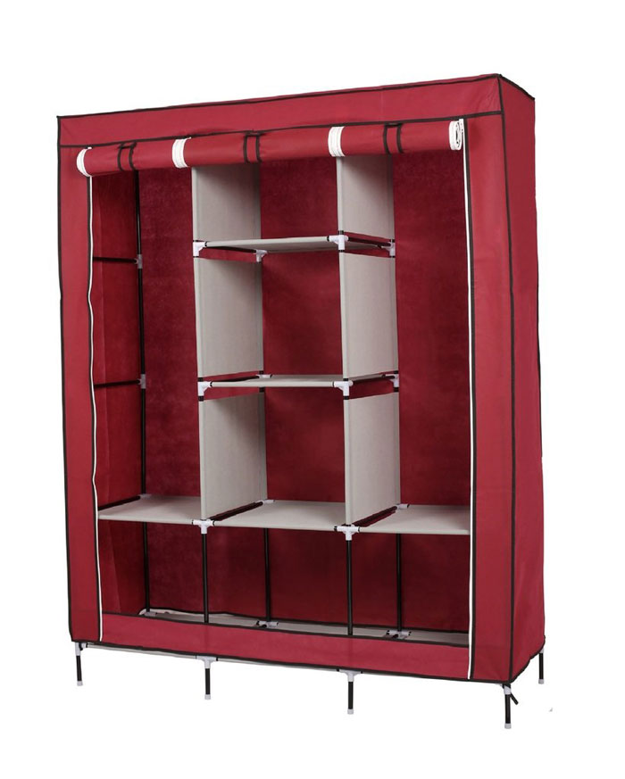 3 Door Fancy &Amp; Portable Wardrobe Storage Organizer - 88130