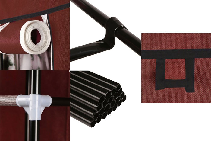 3 Door Fancy &Amp; Portable Wardrobe Storage Organizer - 88130