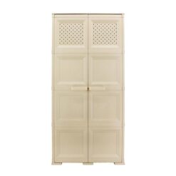 4 Layers Cupboard Wood Rattan 78331