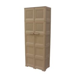5 LAYER CUPBOARD WOOD RATTAN 78332
