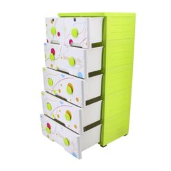 4+2 Jumbo Handle Drawers Green/White B.life 3045A