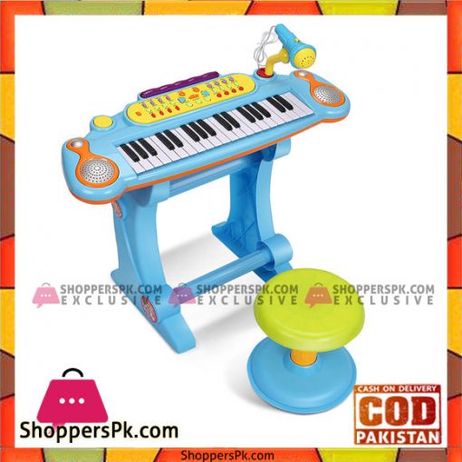 37 Key Kids Electronic Keyboard Mini Piano Microphone And Stool