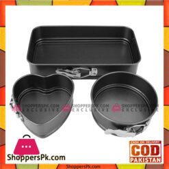 3pcs Mini Cheesecake Pan Bakeware Nonstick Removable Bottom