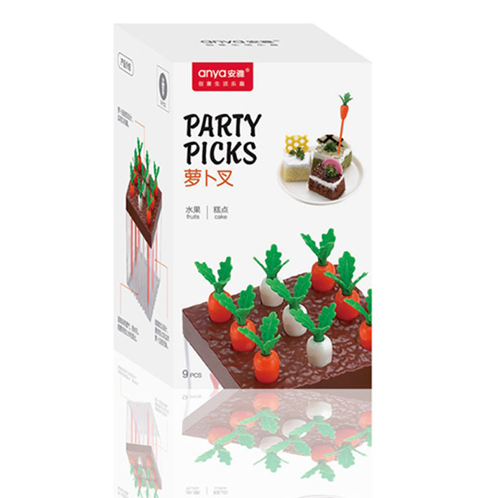 Anya Carrot Party Forks 9 Pcs