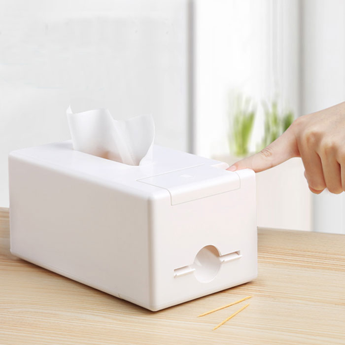 Anya Tissue Box With Toothpick Holder