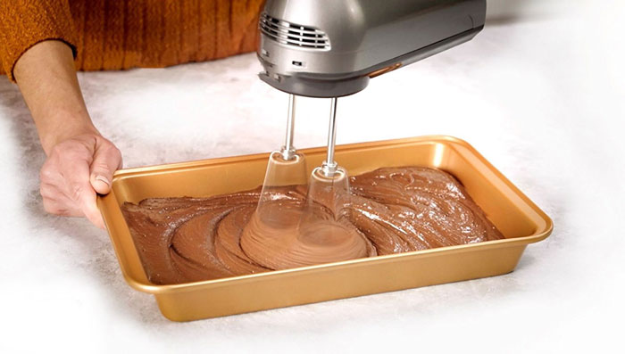 Brooklyn Brownie Copper By Gotham Steel Nonstick Baking Pan With Built-In Slicer