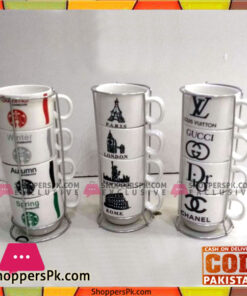 Ceramic Espresso Cups Set Tower 4 Pcs