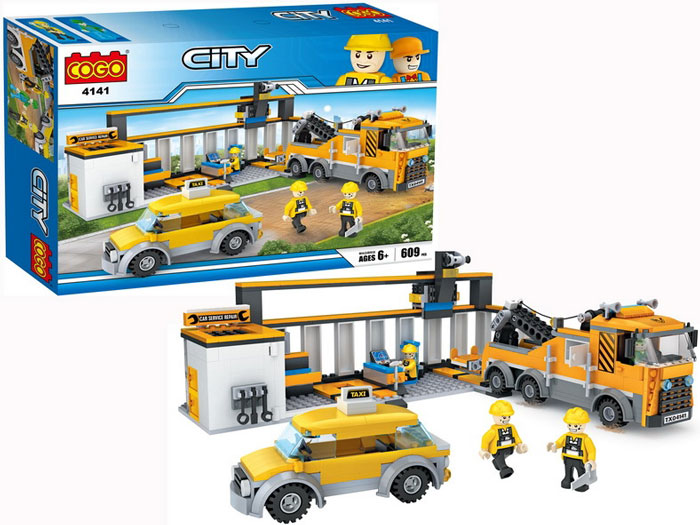 Cogo City Auxiliary Station 609 Pcs 4 Cogo City Auxiliary Station 609 Pcs