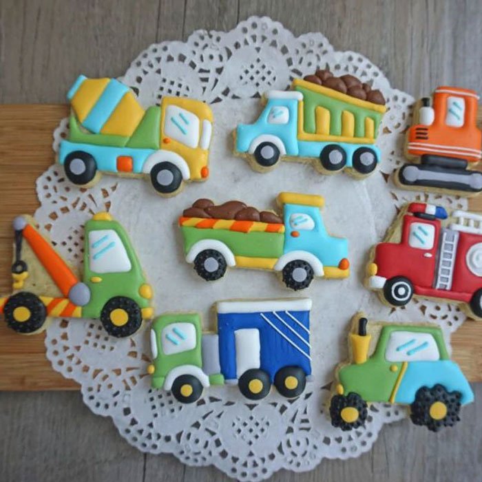 Construction Trucks Cookie Cutter Set 8 Pcs