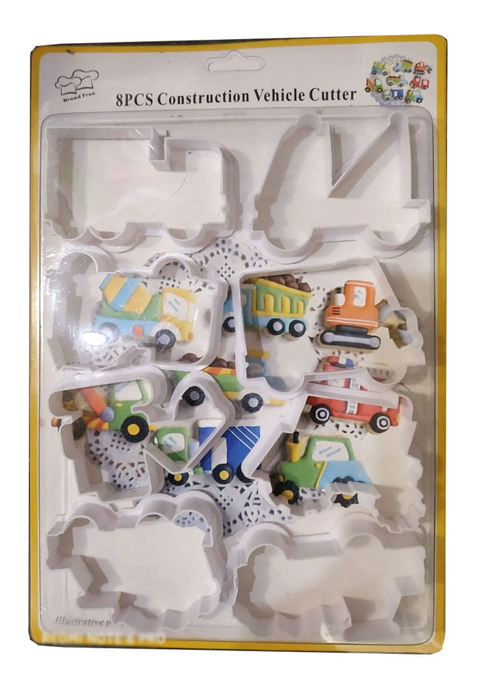 Construction Trucks Cookie Cutter Set 8 Pcs