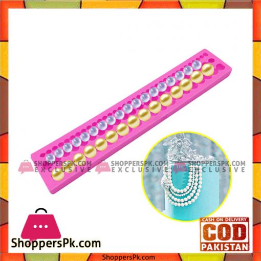 DIY Pearl String Beads Mold Silicone Fondant Cake Tool
