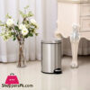 Eko Serene Stainless Steel Round Step Waste Bin 5-Liter Ek9215-5L