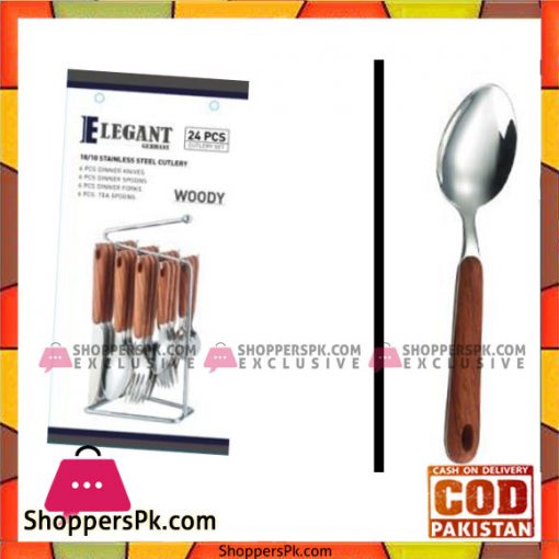 Elegant 24Pcs Woody Cutlery Set – EL101DW