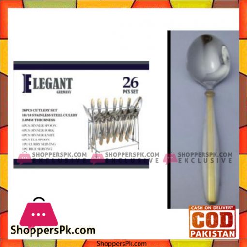 Elegant 26Pcs Ovaldot Cutlery Set – EL11 G