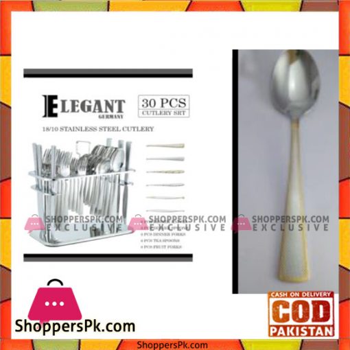 Elegant 30Pcs Doted Cutlery Set - BB0001