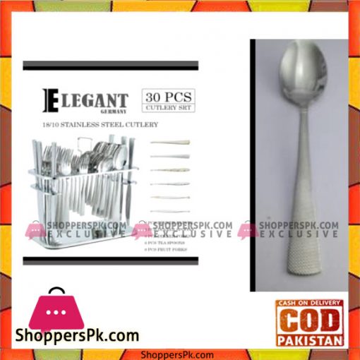 Elegant 30Pcs Dotted Cutlery Set