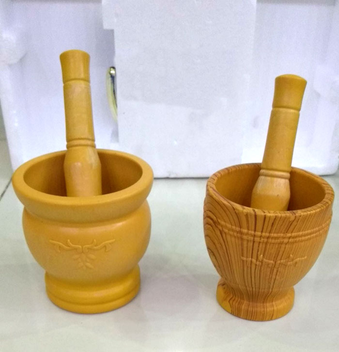 Fiber Mortar &Amp; Pestle Nonbeakable (Amamdasta) 4 Fiber Mortar &Amp; Pestle Nonbeakable (Amamdasta)