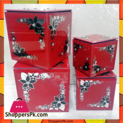 Glass Jewellery Box Set of 4