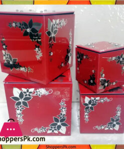 Glass Jewellery Box Set of 4