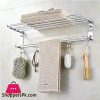 BAIANLE Gold Aluminum Modern Wall Mount Bathroom Accessories Shower Shelf Towel Rack Holder