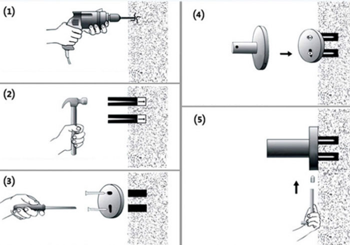 High Quality Aluminium Towel Hanging Rack For Bathroom &Amp; Kitchen Accessories