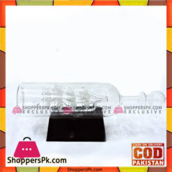 Home Decoration Vintage Glass Ship In Bottle 10 Inch
