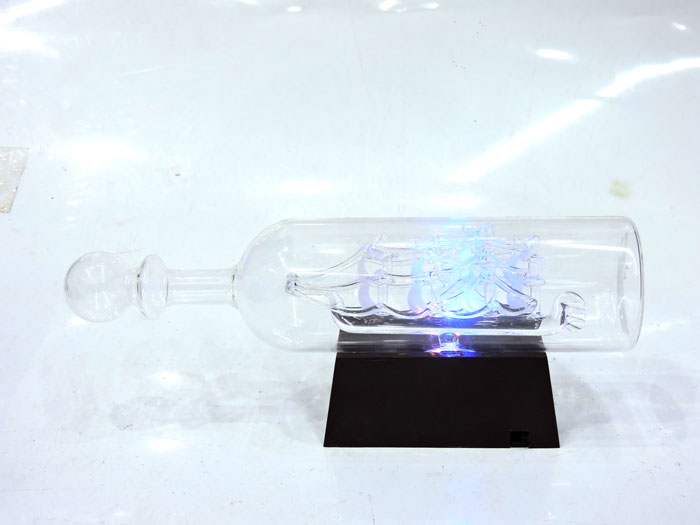 Home Decoration Vintage Glass Ship In Bottle 10 Inch