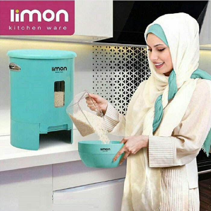 Limon Rice Box Dispenser with Cup Flour Container 10 - KG