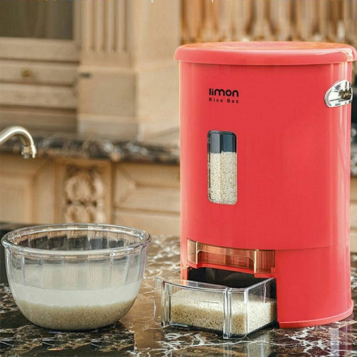 Limon Rice Box Dispenser With Cup Flour Container 10 - Kg