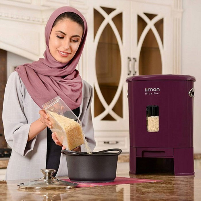 Limon Rice Box Dispenser With Cup Flour Container 10 - Kg