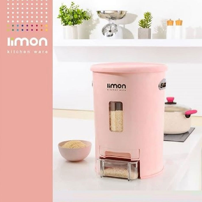 Limon Rice Box Dispenser With Cup Flour Container 10 - Kg