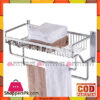 Modern Aluminum Wall Mount Bathroom Shower Shelf Towel Rack With Two Towel Bars