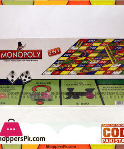 Monopoly & Snake & Ladder 2 IN 1 Board Game