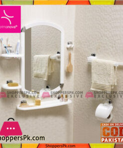 Primanova Bathroom Mirror Set 7 Pieces White Turkey Made 24010
