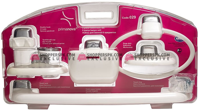 Primanova Bathroom Set 6 Pieces Turkey Made 2901